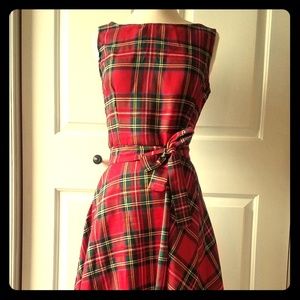 Tartan tea length dress